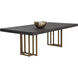 Baldessara 94.5 X 47.25 inch Grey / Rustic Bronze Dining Table